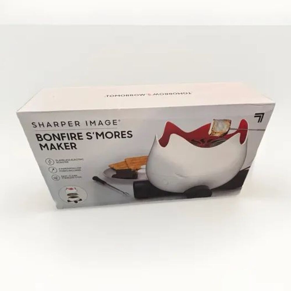 Flameless Sharper Image S’mores Maker Easy Cleaning Bonfire Never Used MSRP $70